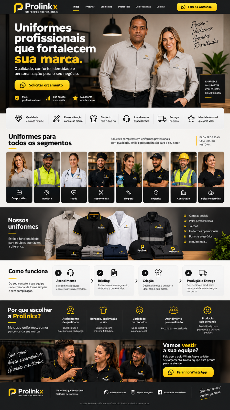 Prolinkx — Uniformes Profissionais
